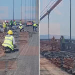 A cincea încercare a norocului: Podul suspendat de la Brăila, revitalizat cu un nou strat de asfalt! 2 a cincea oara cu noroc podul suspendat peste dunare de la braila este din nou asfaltat 680d0e1c52830