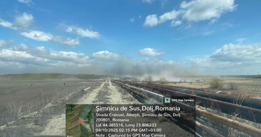 Un nou val de poluare cu particule fine și cenușă în Dolj, provocat de o defecțiune la Electrocentrale Craiova și vânturi puternice 1 foto un nou episod de poluare cu zgura si cenusa in dolj in urma unei avarii la electrocentrale craiova si a vantului puternic 67f7e01640122