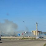 Incendiu la un transformator la ieșirea din Constanța: zona a fost lăsată fără energie electrică! 3 foto video alerta la iesire din constanta un transformator electric a luat foc intreaga zona a ramas fara curent 6808ed265569d