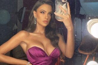 galerie foto costumul evei jurnalista eva murati olimpica la matematica prezinta emisiunea despre uefa champions league din albania 67efbc7360edf