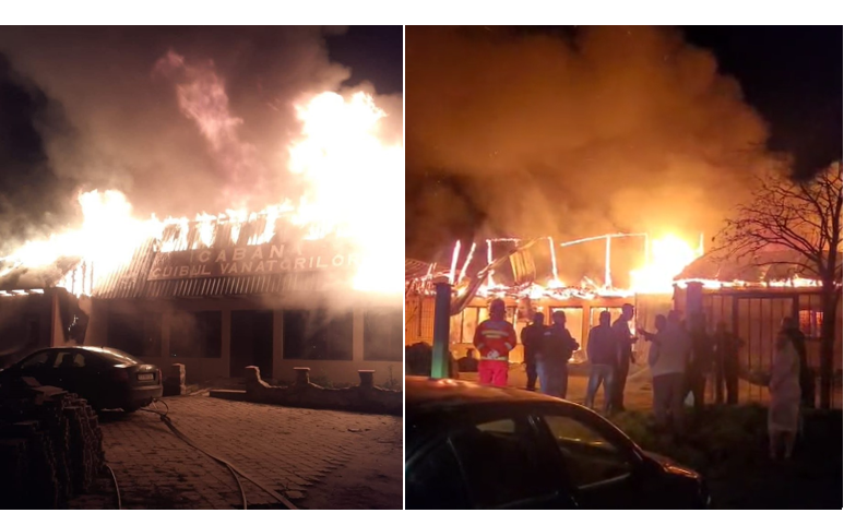 Flăcările mistuie cabana vânătorească din Tortoman: Pompierii intervin cu forțe sporite! 1 incendiu la tortoman o cabana vanatoreasca a luat foc mai multe autospeciale de pompieri actioneaza la fata locului 67f594b103085