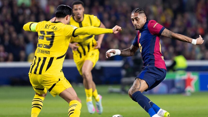 Borussia Dortmund și FC Barcelona se întâlnesc în sferturi, de la ora 22:00. O provocare greu de înfruntat pentru nemți, care joacă fără liderul echipei! Componența formațiilor. 1 live text borussia dortmund fc barcelona in sferturi de la 2200 misiune imposibila pentru nemti ramasi si fara capitan echipele de start 67fea36b33c72