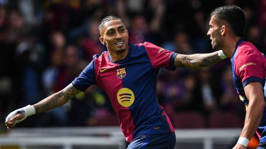 Barcelona în mijlocul tumultului! Înfrântă acasă cu 3-1, echipa a obținut victoria cu un penalty decisiv în minutul 90+8: „Raphinha scăpat de sancțiune!” 1 video barcelona cu scandal condusa acasa cu 3 1 barca a castigat cu penalty de la var in 908 raphinha iertat de eliminare 6803d8dfa9b57