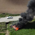 Incendiu pe DJ208: O mașină electrică a căzut într-un cap de pod, iar pompierii din Iași au înfruntat flăcările timp de 2 ore! 2 video o masina electrica a intrat intr un cap de pod si a luat foc pe dj208 pompierii din iasi au reusit sa stinga flacarile dupa 2 ore 6806538e6944e