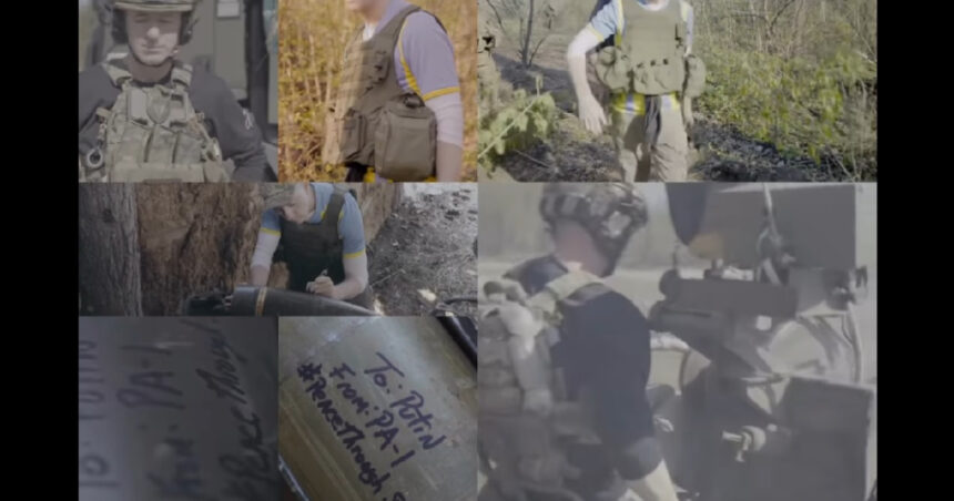 Un congresman republican american a vizitat zona de conflict din Ucraina și a marcat un obuz cu un mesaj adresat lui Vladimir Putin. 1 video un congresmen republican american a vizitat linia frontului in ucraina si a semnat un obuz pentru vladimir putin un mesaj personal 6803e5d138077