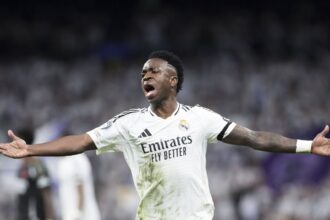 vinicius a intrat in istoria lui real madrid dupa ce a marcat unicul gol al echipei sale din dubla cu arsenal 6801276917846