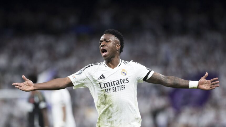 Vinicius scrie pagini de legendă pentru Real Madrid, după ce a înscris singurul gol al echipei în confruntarea cu Arsenal 1 vinicius a intrat in istoria lui real madrid dupa ce a marcat unicul gol al echipei sale din dubla cu arsenal 6801276917846