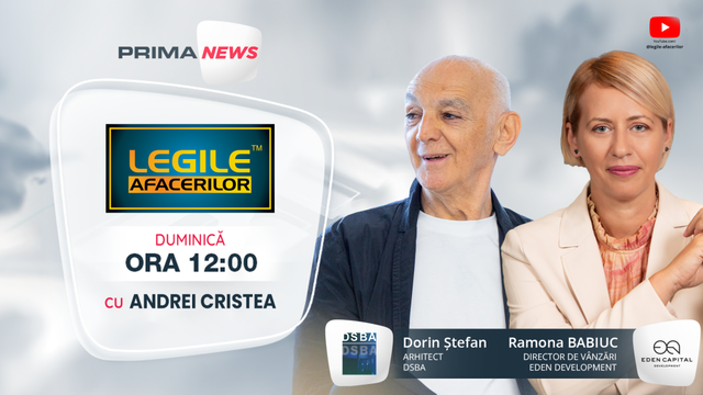 Arhitectul Dorin Ștefan și Ramona Babiuc, oaspeții speciali ai ediției „Regulile Business-ului” 1 arh dorin stefan si ramona babiuc invitatii editiei legile afacerilor 68396ce57ee03