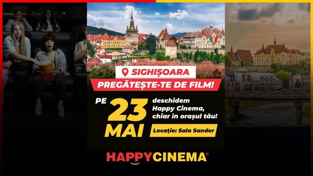Happy Cinema, rețeaua românească de cinema, își deschide porțile în Sighișoara! 1 foto lantul romanesc happy cinema se extinde si ajunge in sighisoara 682ecf85a6bc6