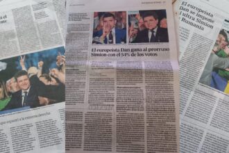 galerie foto castigarea alegerilor de catre nicusor dan si contestatia lui george simion intens mediatizate de presa internationala 683a31ee96771