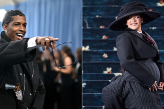 galerie foto rihanna si aap rocky au anuntat la met gala 2025 ca asteapta al treilea copil 6819c0bfeac1d