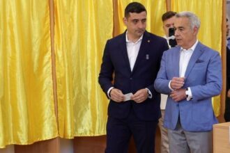 george simion si calin georgescu au venit impreuna la vot mic incident 68297169c2bb1