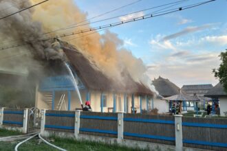 iata de ce a luat foc pensiunea din crisan din delta dunarii au ars acoperisul si podul cladirii 682d69e1bf635