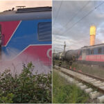 Flăcări la locomotiva unui tren de 36 de vagoane încărcate cu țiței: Intervenția rapidă a pompierilor din Prahova 3 incendiu la locomotiva unui tren cu 36 de vagoane care transporta titei au intervenit pompierii din prahova 683a2244676c6
