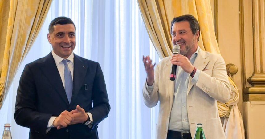 Matteo Salvini, un promotor al scepticismului european din guvernarea italiană, își arată sprijinul pentru George Simion în cursa electorală pentru președinție. 1 matteo salvini unul dintre liderii eurosceptici ai coalitiei de guvernare din italia il sustine pe george simion la prezidentiale 6824ee22b6208