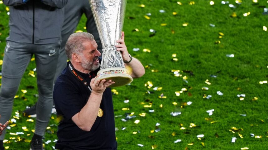 Entuziasmul lui Ange Postecoglou după victoria lui Tottenham în Europa League și împlinirea promisiunii din august 1 reactia lui ange postecoglou dupa ce tottenham a cucerit europa league si si a respectat promisiunea facuta in august 682ebac312fcb