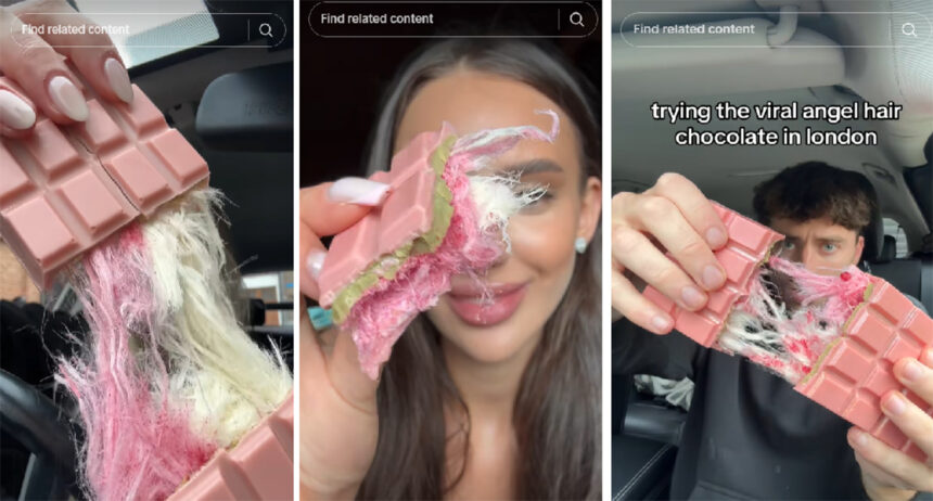 Ciocolata Păr de Înger, noua senzație de pe TikTok, își revendică supremația în fața celei din Dubai! 1 video ciocolata par de inger a luat locul celei de dubai noul trend face furori pe tiktok 681dc651ed49b