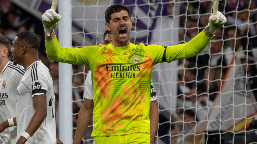 Imagini surprinzătoare: Courtois surprins în timp ce îl înjură pe Vinicius cu vehemență! 1 video imagini socante courtois filmat in timp ce il injura pe vinicius de mama focului 68249c2d69d8f