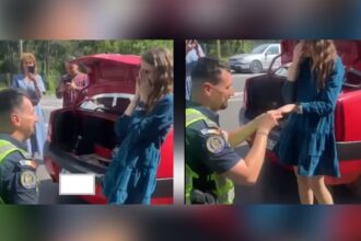 video un politist de la rutiera si a cerut iubita in casatorie intr un mod inedit iata cum a reactionat tanara 683ad49a11f09