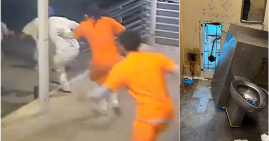 Fugă spectaculoasă în SUA: 10 prizonieri au scăpat din închisoare pe căi neobișnuite, surprinși de camerele de supraveghere! 1 videofoto alerta in sua 10 detinuti au evadat din inchisoare prin spatele unei toalete momentul a fost filmat de camerele de supraveghere 6828bbe45d7e9