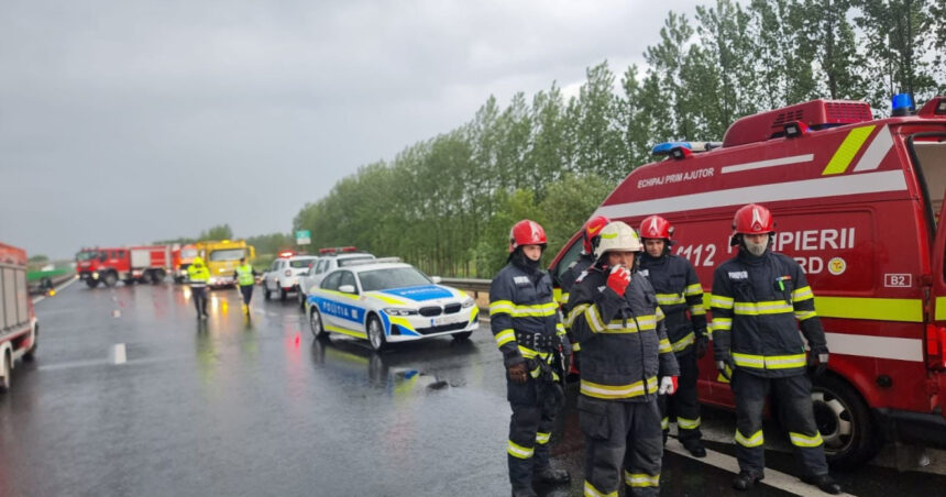Plan Roșu de Urgență activat pe A1 Nădlac-Arad: Accident grav cu 11 răniți și trafic oprit 1 videofoto planul rosu de interventie activat pe a1 nadlac arad accident grav cu 11 victime traficul rutier este blocat 6825f5e1ed308