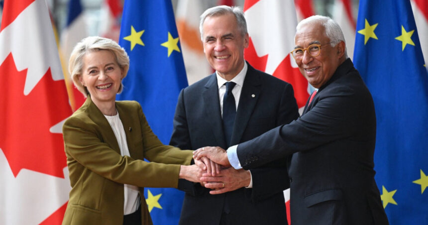 Canada își întărește legăturile cu Uniunea Europeană printr-un acord militar revoluționar, iar Ursula von der Leyen subliniază: „Acesta este doar începutul!” 1 canada se distanteaza de sua si semneaza un pact militar istoric cu ue ursula von der leyen este doar inceputul 685a499c75c55