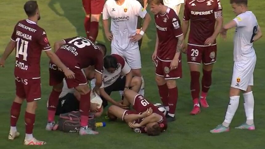 Coșmar la antrenamente pentru Rapid: Patru jucători pe tușă! Răspunsul lui Costel Gâlcă 1 foto si video cantonament de cosmar pentru rapid 4 jucatori accidentati reactia lui costel galca 685d76763d8a3