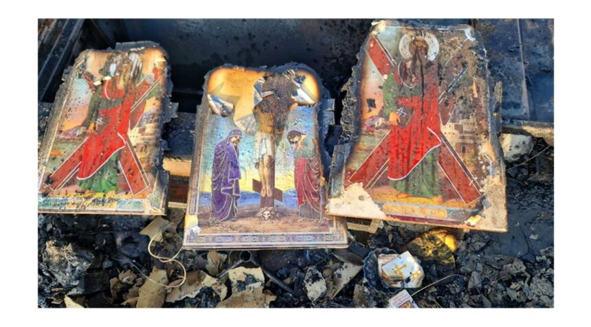 Trei icoane salvate din flăcări în Constanța: O lecție despre efemeritatea existenței umane 1 foto trei icoane aproape intacte recuperate dintr un incendiu de proportii din constanta astfel de momente ne reamintesc de fragilitatea vietii 685bb17242515