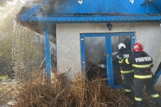 foto video arde o pensiune din dunavatul de sus localnicii lupta cot la cot cu pompierii sa stinga flacarile 685ad08632146