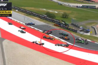 galerie foto dezastru pentru verstappen a fost scos din cursa in primul tur din marele premiu al austriei 686144627a404
