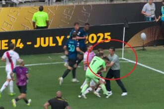 galerie foto s a lasat cu scandal la finalul meciului inter river plate cristi chivu a sprintat 70 de metri sa l opreasca 685cbf980b6b5