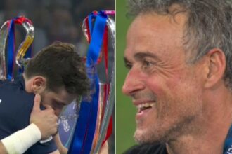 gestul facut de kvaratskhelia in fata trofeului champions league l a amuzat pe luis enrique 683b75b34bad1