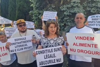 live protest al comerciantilor de pe litoral in fata prefecturii constanta este vizata activitatea de control a protectiei consumatorilor legata de micile magazine alimentare 6842970931029