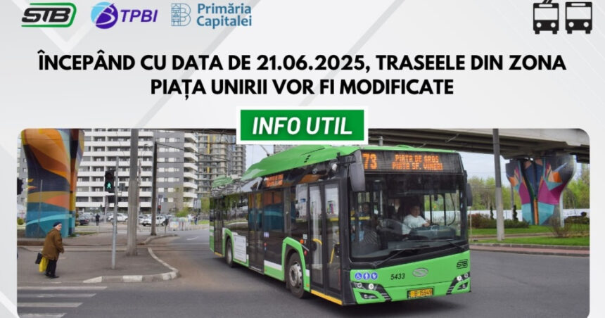 Traseele STB suferă schimbări începând de sâmbătă în zona Piața Unirii din București! 1 mai multe trasee ale stb se modifica incepand de sambata in zona piata unirii in capitala 68563ee7c2e93