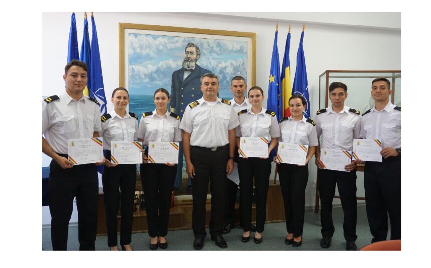 Celebrăm excelența: Oameni de seamă de la Școala Militară de Maiștri ai Forțelor Navale onorați cu diplome cu ocazia Zilei Drapelului Național! 1 opt elevi merituosi de la scoala militara de maistri militari a fortelor navale au primit certificate de apreciere de ziua drapelului national 685d8c34ccded