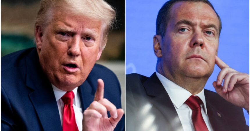 „Trump ia foc după declarația lui Medvedev despre posibilele arme nucleare ale Iranului: „Chiar a zis asta sau îmi închipui eu?”” 1 reactia furioasa a lui trump dupa ce medvedev a afirmat ca iranul poate primi arme nucleare chiar a spus asta sau e imaginatia mea 685a44c93528e
