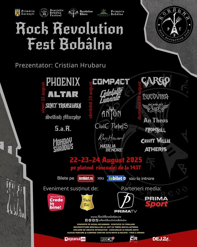 Descoperă lineup-ul captivant al Rock Revolution Fest Bobâlna 2025! 1 recapitulam line up ul rock revolution fest bobalna 2025 685f6921e3080