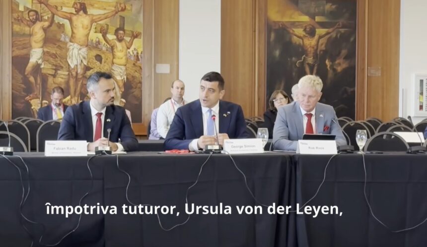 Simion, entuziast în SUA: „În Europa s-a născut o nouă variantă de comunism. Eu mă confrunt singur cu Ursula, Macron și tot ce e rău în Bruxelles” 1 simion in delir in sua in europa exista o noua forma de comunism eu ma lupt singur cu ursula cu macron cu tot raul din bruxelles video 6845910fa3966