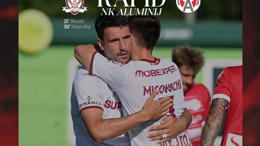 Rapid își revendică triumful în meciul amical cu NK Aluminij! Trei jucători giuleșteni în pericol de accidentare! 1 victorie clara pentru rapid in amicalul cu nk aluminij 3 posibili accidentati la giulesteni 68602e77ed8ed