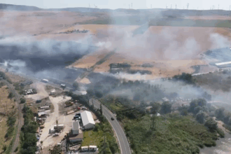 video alerta in babadag culturi in flacari fum dens si risc de extindere catre ferme si gospodarii 685ea57cac057