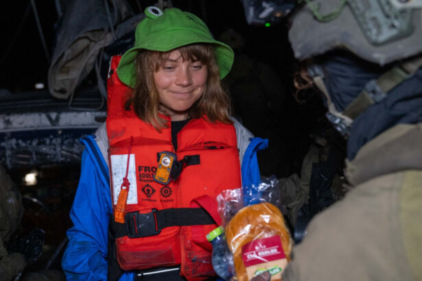 video autoritatile israeliene au interceptat nava umanitara in care se afla si activista greta thunberg si care urma sa ajunga in gaza 684673b5a7d00