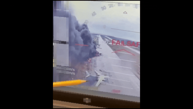 video bombardierele rusesti ard in masa serviciul de securitate de la kiev anunta distrugerea a 40 de avioane militare ale rusiei 683c5bba08603