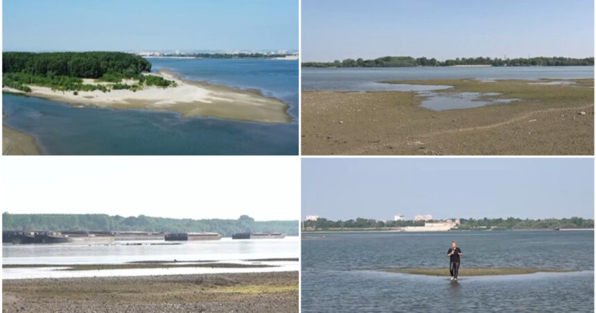 Căldura extremă reduce drastic nivelul Dunării. Regiunea în care fluviul poate fi străbătut la pas, pe anumite segmente 1 video canicula scade alarmant debitul dunarii judetul in care fluviul poate fi trecut la pas pe anumite portiuni 685650689f1a4
