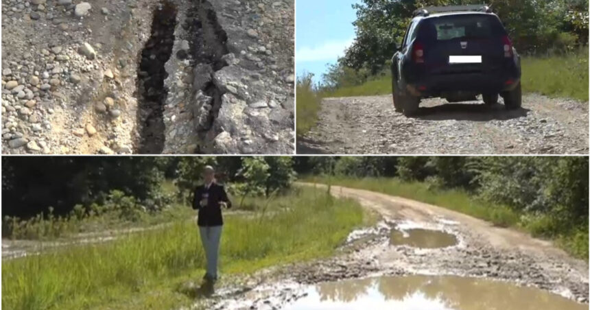 „Drumul uitat de autorități: 2,6 kilometri de suferință sub apă și indiferență. O realitate românească” 1 video drum judetean distrus de ploi si nepasare povestea celor 26 kilometri de sosea pentru care nu se gasesc bani asta i romania 683fce44bd6e6
