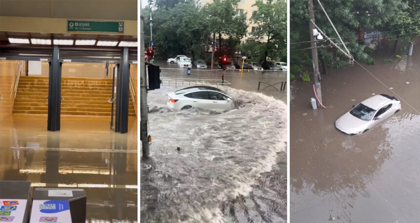 Bucureștiul sub ape: Ploaie record de 120 de litri pe metru pătrat și haos în oraș! 1 video ploaie istorica la bucuresti 120 de litri pe metrul patrat masini sub apa statiile de metrou inundate 6847229373af9