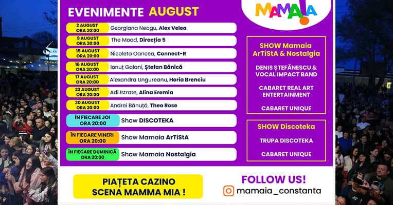 Mamaia în August: O lună plină de ritm, spectacole, istorie și valuri de distracție! 1 ce se intampla in mamaia in luna august muzica spectacole istorie si valuri de distractie 688a18e8c61af