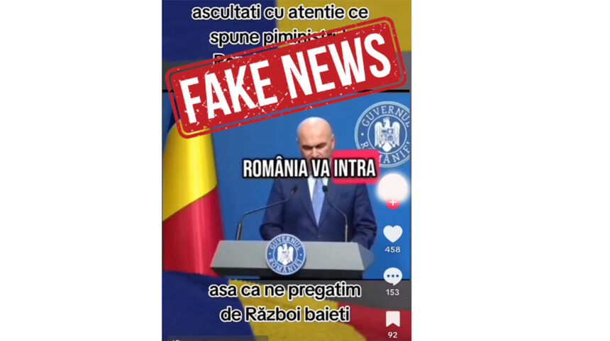 Dezinformarea înflorește: România, ținta unor mesaje false despre război, avertizează Ministerul Afacerilor Interne 1 clipuri false anunta ca romania intra in razboi ministerul afacerilor interne actiunile de dezinformare vor continua 6888d91559387
