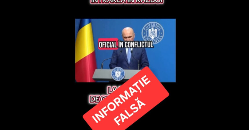 Dezinformare pe internet: Ministerul de Interne clarifică zvonurile despre implicarea României în conflict. 1 clipuri false despre intrarea romaniei in razboi sunt promovate pe net precizarile ministerului de interne 6888904b74e7f