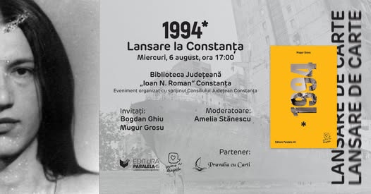 „Descoperă microromanul „1994” de Mugur Grosu, la Biblioteca Județeană Constanța” 1 lansarea microromanului 1994 de mugur grosu la biblioteca judeteana constanta 6888b52cbf5e6