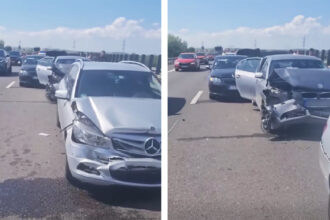 video accident rutier in lant pe autostrada toti sunteti piloti cu ochii in telefon si talpa atata stiti 6885e87904eb9